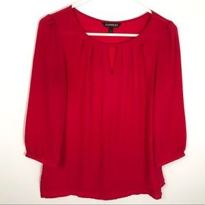 Express 3/4 Length Keyhole Neckline Blouse XS [CG]